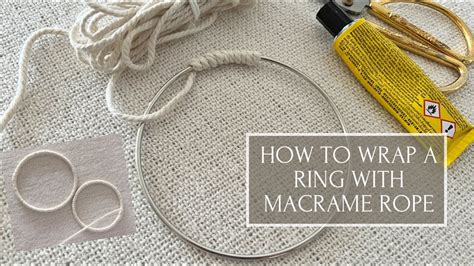 wrapping ring with macrame rope